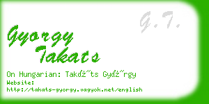 gyorgy takats business card